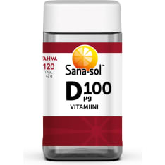 Sana-Sol Vahva D-vitamiini 100 μg 120 tabl. ravintolisä