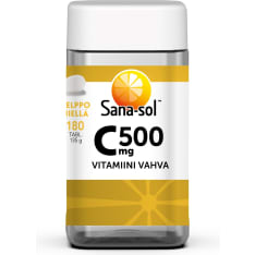 Sana-Sol C-vitamiini 500 mg 180 tabl. ravintolisä