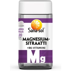 Sana-Sol Magnesiumsitraatti+B6-vitamiini 120 tabl. ravintolisä
