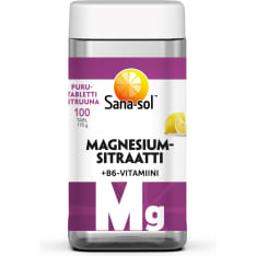 Sana-Sol Magnesium+B6 100 purutabl. ravintolisä