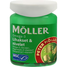Möller Omega-3 Lihakset & Nivelet 60 kaps. ravintolisä