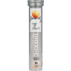 Sana-sol Zinc+vitamin C Orange 20 effervescent tablets. dietary supplement