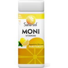 Sana-sol Monivitamiini Appelsiini/Sitruuna 100 tabl. ravintolisä
