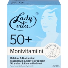 Ladyvita 50+ Monivitamiini 120 tabl. ravintolisä
