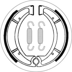 SBS 23-2037 Yamaha DT/IT/SR/XT/YZ rear brake shoes