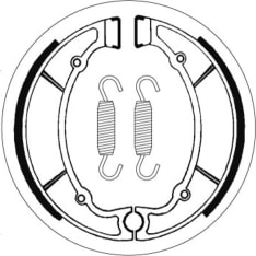 SBS 23-2064 Yamaha RD350 rear brake shoes