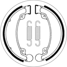 SBS 23-2069 Honda ATC70/CB125/CMX250 rear brake shoes