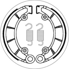 SBS 23-2072 Honda TRX500/CB450 rear brake shoes