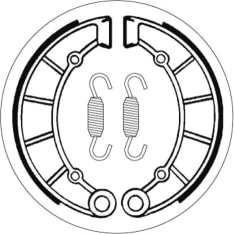 SBS 23-2091 Kawasaki Z rear brake shoes