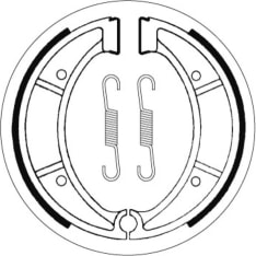 SBS 23-2117 Husqvarna WR125 rear brake shoes