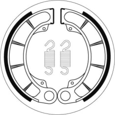 SBS 23-2207 Honda TRX rear brake shoes