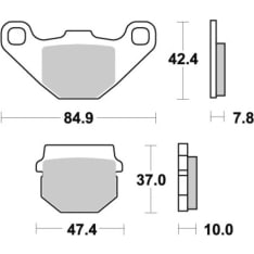 SBS 23-102HM HM Scooter Brake pads