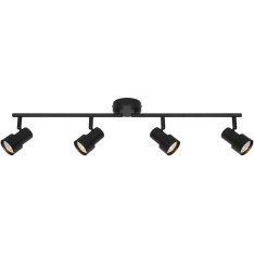 Nordlux Boston black 4-rail ceiling light