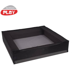 Nordic Play Active 120x120x20 cm hiekkalaatikon musta kissaverkko