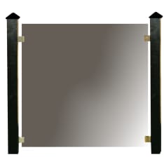 Hortus 1 x 100x100cm, 2 x tolppa, 2 x hattu, lasinen puutarha-aita setti