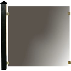 Hortus 1 x 100x100cm, 1 x post, 1 x hat, glass garden fence extension module