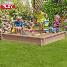 Nordic Play 150 x 150 cm hiekkalaatikko, lehtikuusi, sisältää 240 kg hiekkaa