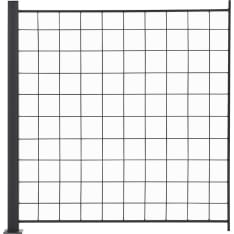 Hortus 1 lisäpaneeli säleikköä 100 x 100 cm, 1 kpl 108cm alumiinitolppaa, musta metalliverkkoaita