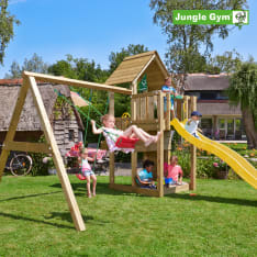 Jungle Gym Cubby leikkitorni ja Swing Module Xtra sekä liukumäki