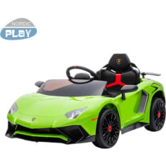 Nordic Play Lamborghini Aventador 12V limenvihreä sähköauto