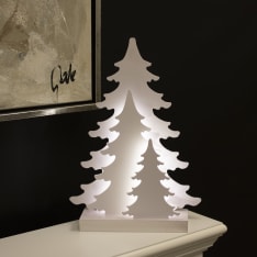 Nordic Winter LED-valo puu motiivilla joulusiluetti