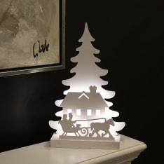 Nordic Winter LED light with sleigh motif Christmas silhouette