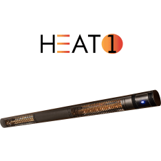 Heat1 Eco high-line 2 x 1500 W musta terassilämmitin