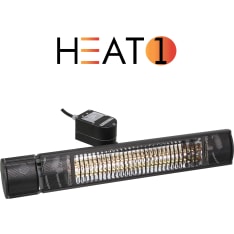 Heat1 Eco plus-line 2000W oskilloiva musta terassilämmitin