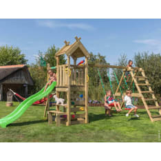 Jungle Gym Teepee, Climbing Module, vihreä liukumäki, leikkitorni