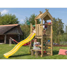 Jungle Gym Teepee, keltainen liukumäki, leikkitorni