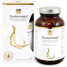 Ecolomega Aito Luonnonkalaöljy 120 kaps. ravintolisä