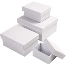 Creativ Company 4 pieces white cardboard box