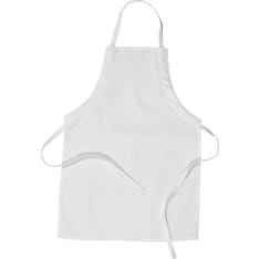 Apron, white, L: 61 cm, W: 43 cm, size 4-6 years, 210 g, 1 pc