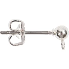 Creativ Company 13 mm hopeanvärinen korvanappi 10 kpl/ paketti