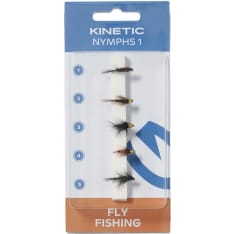 Kinetic Nympf 1 5pcs fly assortment