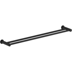 Damixa matt black double towel bar