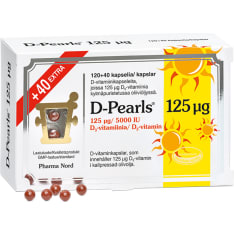 Pharma Nord D-Pearls® 125 µg EXTRA 120+40 kaps. ravintolisä