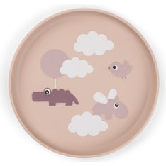 Done by Deer Foodie Happy Clouds vaaleanpunainen lautanen