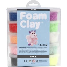 Creativ Company Foam Clay® 10x35 g kimallehelmimassa