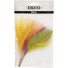 Artificial feathers, assorted colours, L: 15 cm, W: 8 cm, 10 pc/ 1 pack