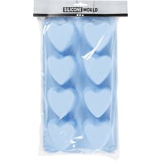 Silicone mould, hearts, H: 3,5 cm, L: 35 cm, W: 21 cm, hole size 70x60 mm, 100 ml, 1 pc