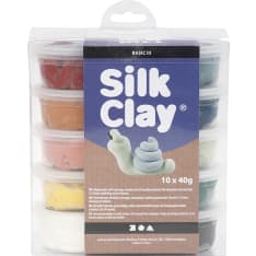 Creativ Company Silk Clay® 10x40 g murretut värit muovailumassa