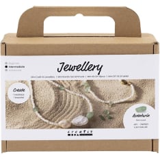 Creativ Company Mini Jewelry Aventurine quartz necklace and bracelet craft set