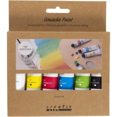 Creativ Company base colours 6 x 20 ml gouache paint
