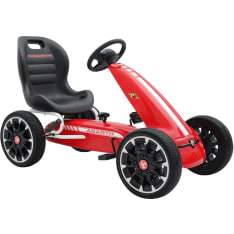 Abarth Gokart punainen polkuauto kumirenkailla