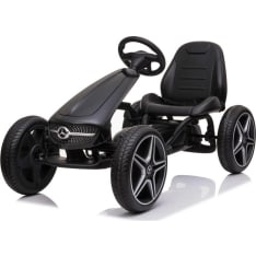 Mercedes Benz GoKart musta polkuauto kumirenkailla