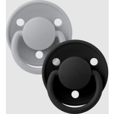 Bibs De Lux onesize round 2pcs silicone pacifier