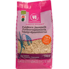 Urtekram Awlays Organic 500 g luomu täysjyväjasmiiniriisi