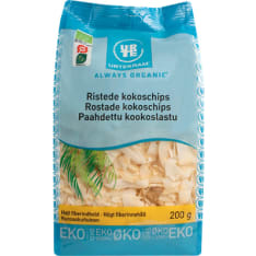 Urtekram Always Organic 200 g luomu paahdettu kookoslastu