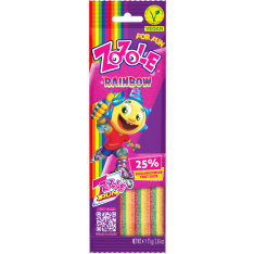 Zozole Rainbow 75 g kirpeitä remmimakeisia